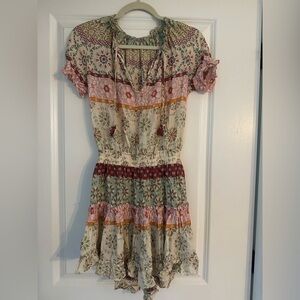 Sundays Floral Boho Dress with Tassels